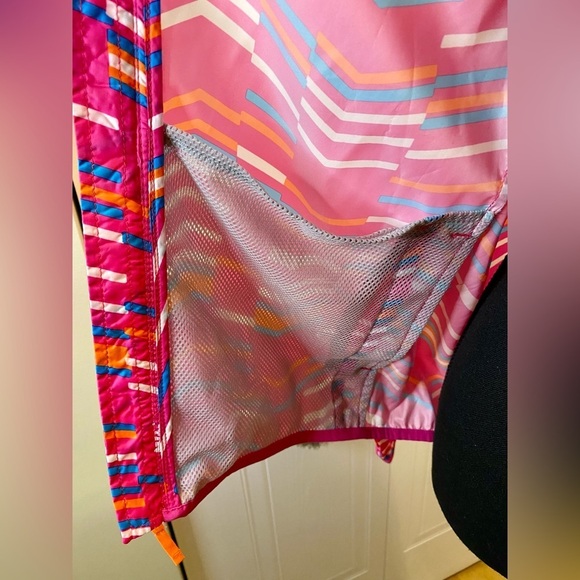 NWOT/ The North Face Girls  Hoodie Windbreaker Multi Color pink EUC 🌬️🩷 - Picture 10 of 13